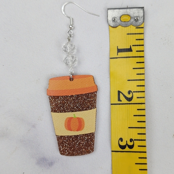 ☕️🎃 Pumpkin Spice Latte dangles - Picture 8 of 10